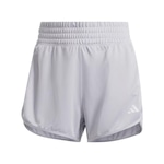 Shorts adidas Pacer Knit Feminino CINZA/BRANCO