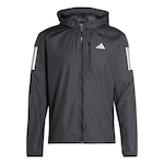 Jaqueta Corta Vento adidas Own The Run Base Masculina PRETO/BRANCO