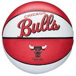 Mini Bola de Basquete Wilson Nba Team Retro Chicago Bulls #3 BRANCO/VERMELHO