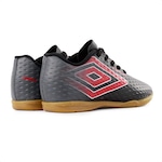 Chuteira Futsal Umbro Warskin - Infantil PRETO/VERMELHO