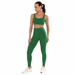 Calça Legging Alto Giro Microcanelado - Feminina VERDE