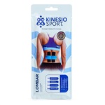 Bandagem Elastica Adesiva Kinesiosport Pré-Cortada Lombar 30Cm e 25Cm - Unissex AZUL