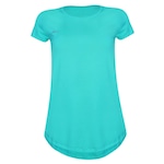 Camiseta Run More Alongada Gola Redonda - Feminina VERDE