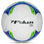 Bola Futebol de Campo Profissional 32 Gomos Hybrid Vertex Poker Azul/Verde