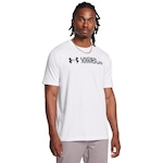 Camiseta Under Armour Sportstyle Wordmark Sleeve - Masculina BRANCO