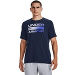 Camiseta Under Armour Sportstyle Issue Wordmark - Masculina AZUL