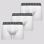 Kit 3 Cuecas Boxer Kappa Levinne Adulto BRANCO