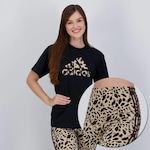 Kit Camiseta adidas Graphic Animal + Calça Legging Animal Feminina PRETO