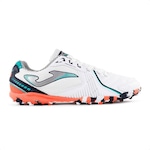 Chuteira Society Joma Dribling - Adulto Branco/Coral