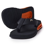 Chinelo Kenner Rakka Kids - Infantil PRETO/LARANJA