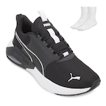 Tênis Puma Running X-Cell Nova + Par de Meia - Masculino PRETO/BRANCO