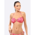 Top Manly Sem Alça Floral - Feminino ROSA