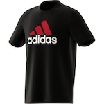 Camiseta adidas Big Logo - Masculina PRETO/VERMELHO