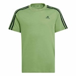 Camiseta adidas 3 Stripes - Infantil VERDE/PRETO