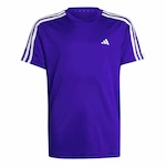 Camiseta adidas 3 Stripes - Infantil AZUL/BRANCO