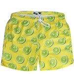 Short Água Mash Casual Tropical - Masculino AMARELO