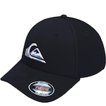 Boné Aba Curva Quiksilver Hologram 3D Logo - Fechado - Adulto PRETO