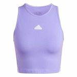 Camiseta Regata adidas Cropped Future Icon - Feminina ROXO CLARO/BRANCO