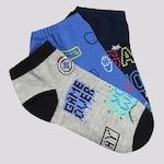 Kit Meias Selene 3 Pares Sapatilha Infantil AZUL