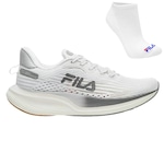 Tênis Fila Racer Speedzone + Par de Meias - Feminino BRANCO/CINZA