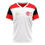 Camisa Braziline Flamengo Zico Retro Adt Dry - Masculina BRANCO