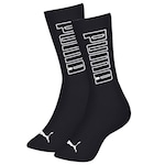 Meia Cano Longo Puma Esportiva - Masculina PRETO/BRANCO