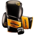 Kit Luva de Boxe e Muay Thai Elite Pretorian PRETO/AMARELO