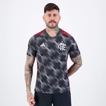 Camisa do Flamengo adidas III 2024 27 B. Henrique - Masculina CINZA