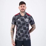 Camisa do Flamengo adidas III 2024 18 de La Cruz - Masculina CINZA