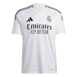 Camisa do Real Madrid adidas I 24 Iu5011 - Masculina BRANCO/PRETO