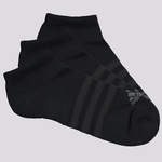 Kit Meiass adidas Logo Cano Baixo 3 Pares Adulto PRETO