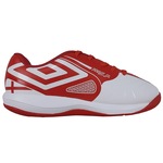 Chuteira Futsal Umbro Pro 5 Jr England - Infantil BRANCO/VERMELHO