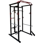 Power Rack Gaiola Yangfit com Mono Cross Landmine e Escada PRETO