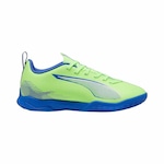 Chuteira Futsal Puma Ultra 5 Play Jr - Infantil VERDE CLA/AZUL