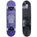 Skate Montado Drop Sista Skull Logo Iniciante Tamanho 8.0 Lilas