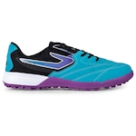 Chuteira de Futebol Society Topper Legend II - Adulto Azul/Roxo