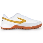 Chuteira de Futebol Society Topper Titanium X - Adulto BRANCO/AMARELO