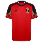 Camiseta adidas Bélgica I - Masculina Vermelho/Preto