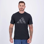 Camiseta adidas Logo Camuflado - Masculina PRETO