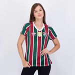 Camisa do Fluminense I 2024 Umbro Patch Libertadores - Feminina VERMELHO