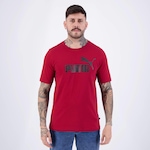 Camiseta Puma Ess Logo - Masculina VERMELHO