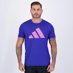 Camiseta adidas Run It Azul e Rosa AZUL