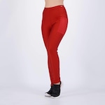 Calça Legging Selene com Recorte e Bolso Lateral - Feminina VERMELHO