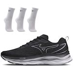 Tênis Mizuno Victory Rsp + 3 Pares de Meia Cano Médio - Masculino PRETO