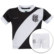 Kit de Uniforme de Futebol da Ponte Preta para Bebê: Camisa + Calção - Infantil