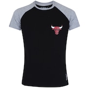 Camiseta NBA Chicago Bulls Raglan Mini Logo - Infantil