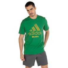 camiseta adidas verde masculina