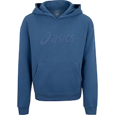 Blusa de Moletom Infantil ASICS com Capuz Canguru