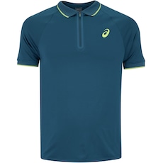 Camisa Polo Masculina ASICS Zíper Selado