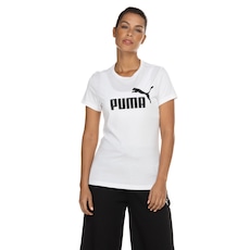 Camiseta Puma Feminina Manga Curta Essentials Logo Tee